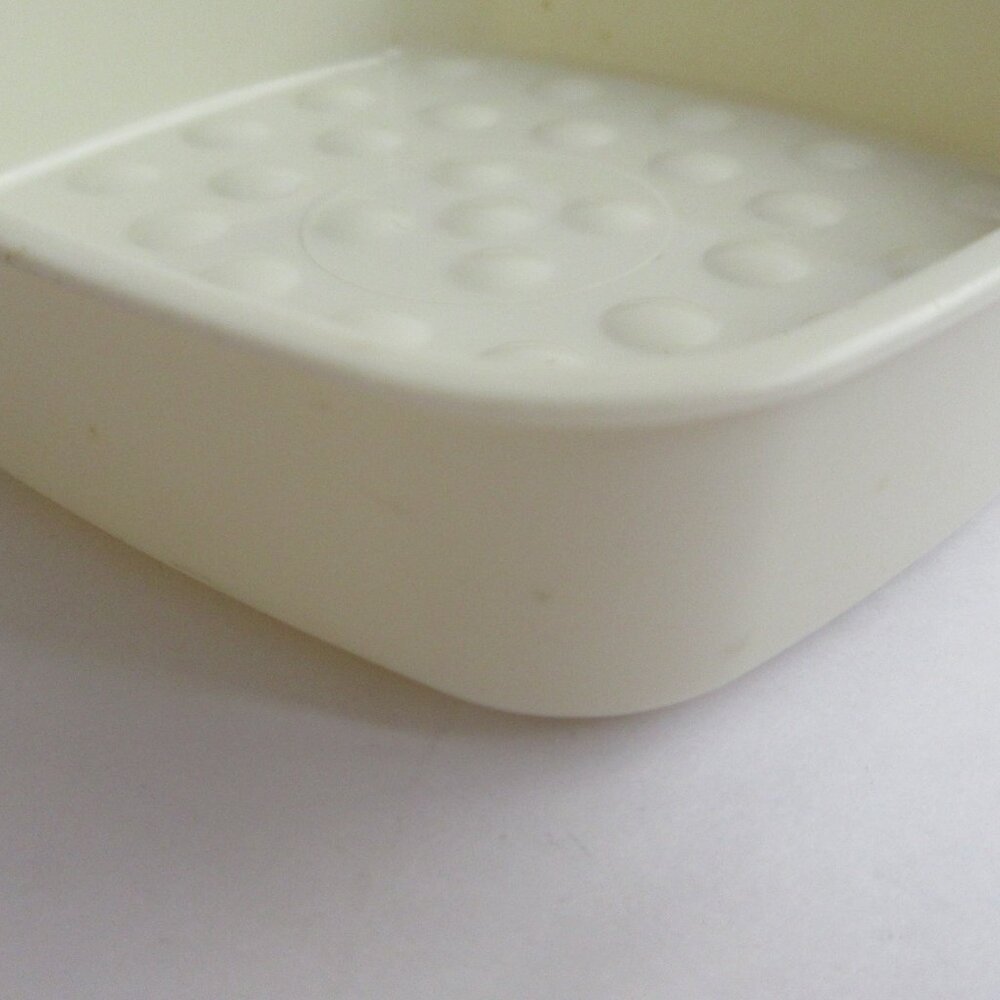 Tupperware Soap Dish Sponge Rest #804-2 Beige Plastic 3.5 x 3.75” Vintage - Picture 8 of 8